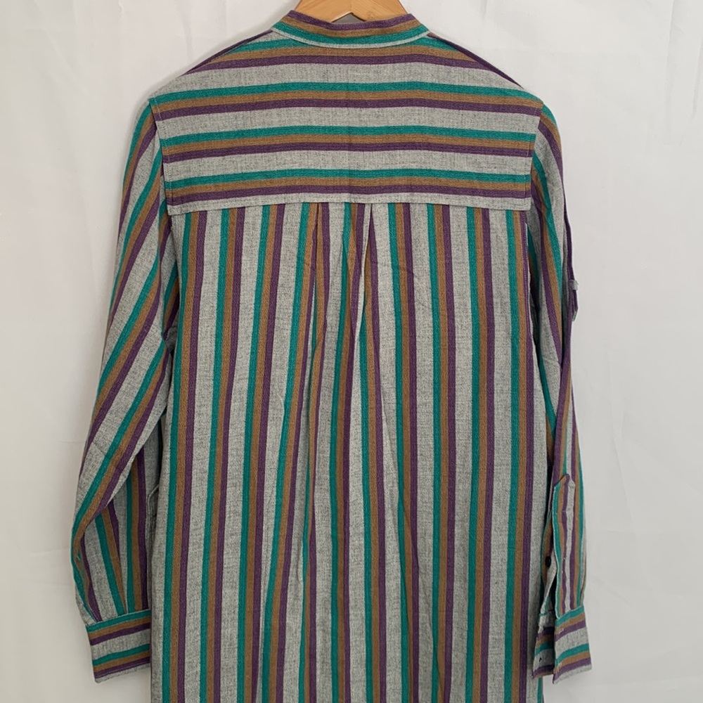 Isabel Marant Striped Midi Dress in Teal, Purple, Brown - Picture 10 of 14